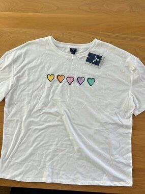 Roller Rabbit x Target pastel heart t-shirt NWT
